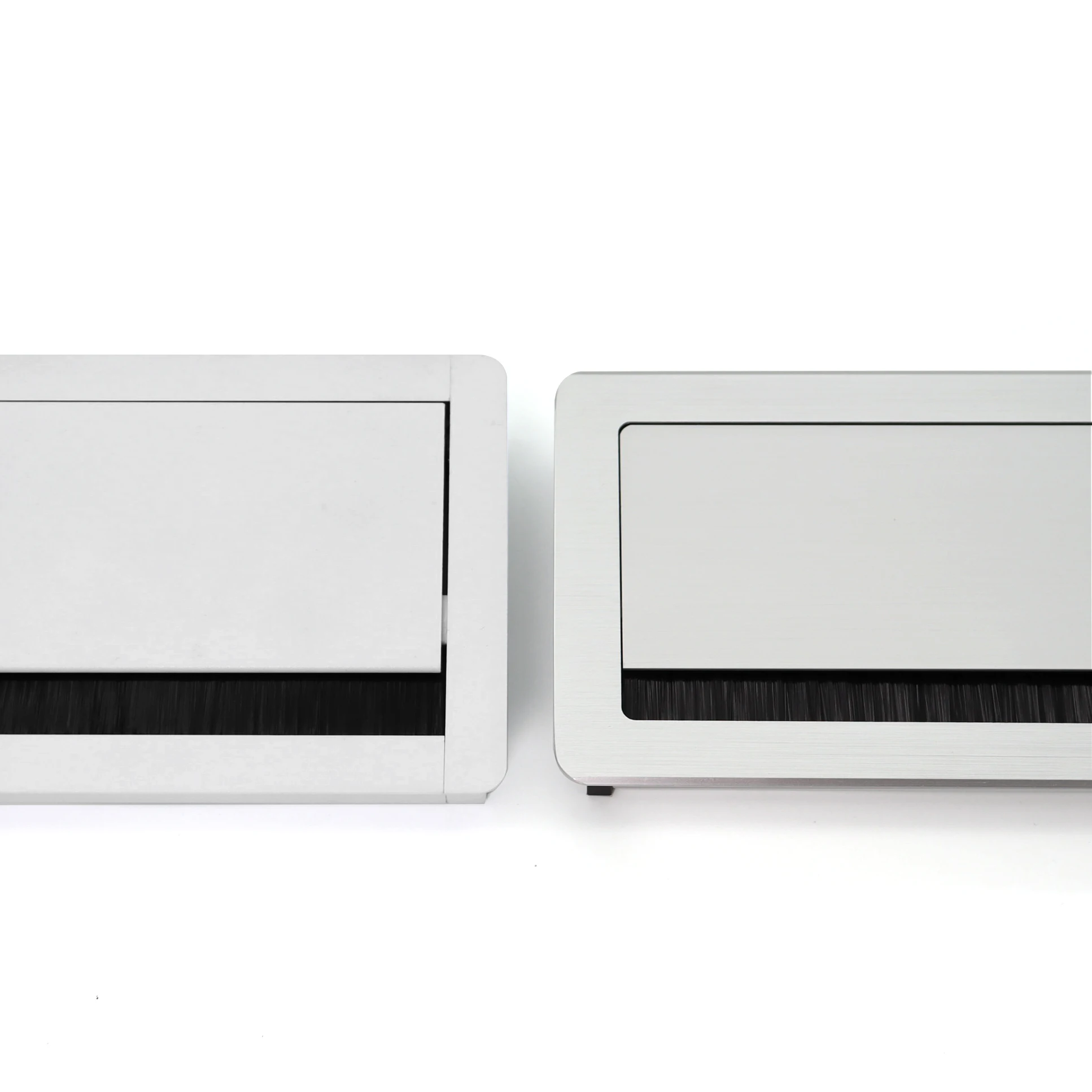 Furniture Hardware Management Table Aluminum Tidy Office desktop Insert Buffer self close cable grommet Box