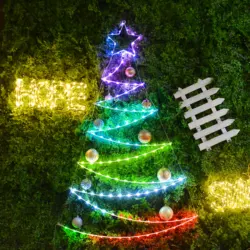 RGB pixel christmas dmx led pixel programmable led string lights novelty addressable rgb led folding rgb christmas light tree