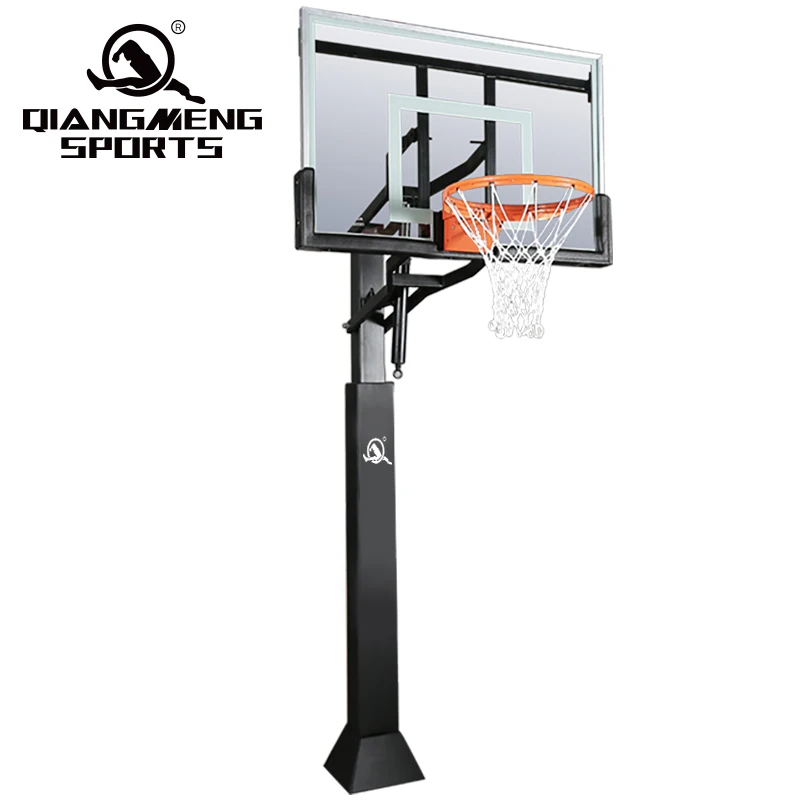 Outdoor Adjustable In-ground Basketball Training Hoop with High Rebound Performance In-ground Basketball Hoop