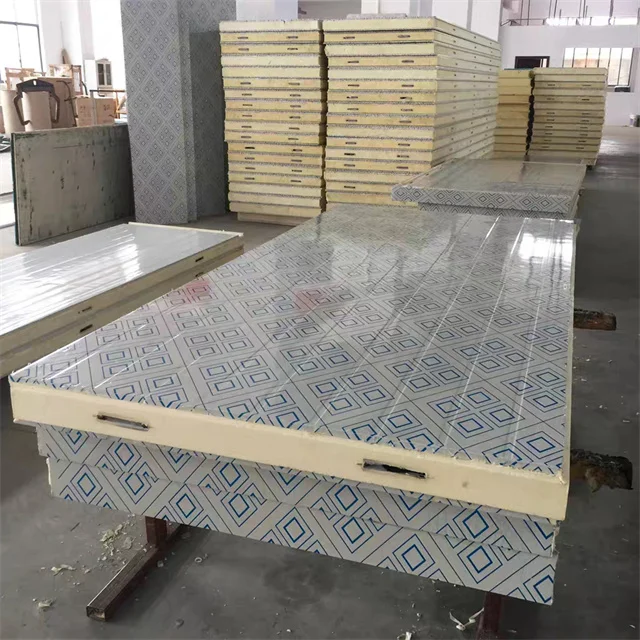 Factory Direct Supply Walls and Roof PU Polyurethane Insulated Foam Sandwich Panels for Cold Room Storage