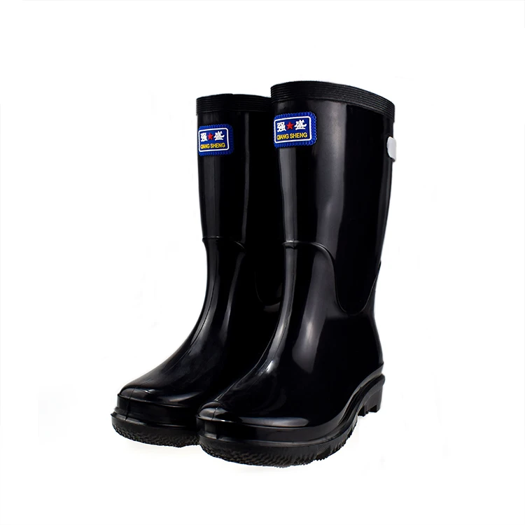 Factory labor rain shoes, safety rubber boots, anti-skid safety rain boots