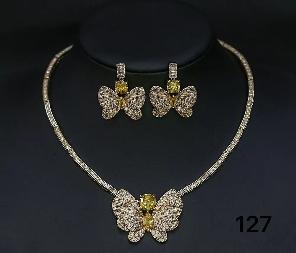 S-2 Xuping Модный свадебный комплект ювелирных изделий в африканском стиле роскошный позолоченный украшений из Саудовской Аравии с цирконием Дубае для