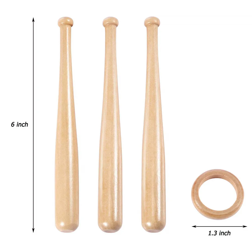 Мини-игрушка деревянная бейсбольная бита