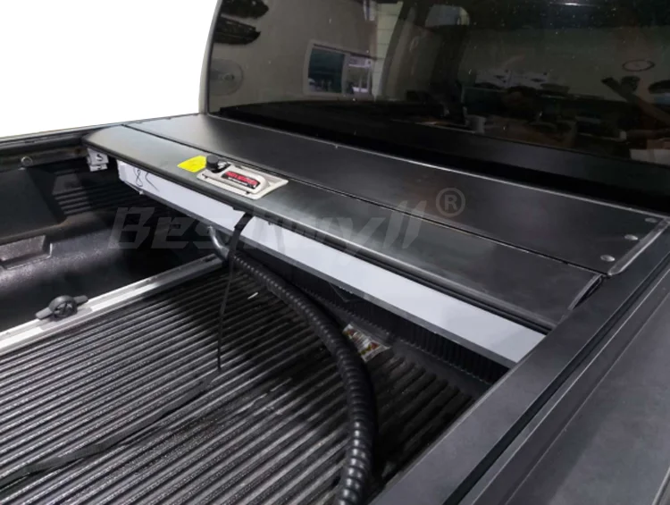 BESTWYLL Accessories Weathertight Sealing Black Pickup Truck Bed Key Lock Manual Roller Tonneau Cover For Dodge Ram Dakota K57