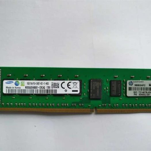Оригинальный новый! Для струйного принтера HP 16GB (1x16GB) один ранг x4 DDR4-2400 CAS-17-17-17 регистровая память комплект 805349-B21 AB