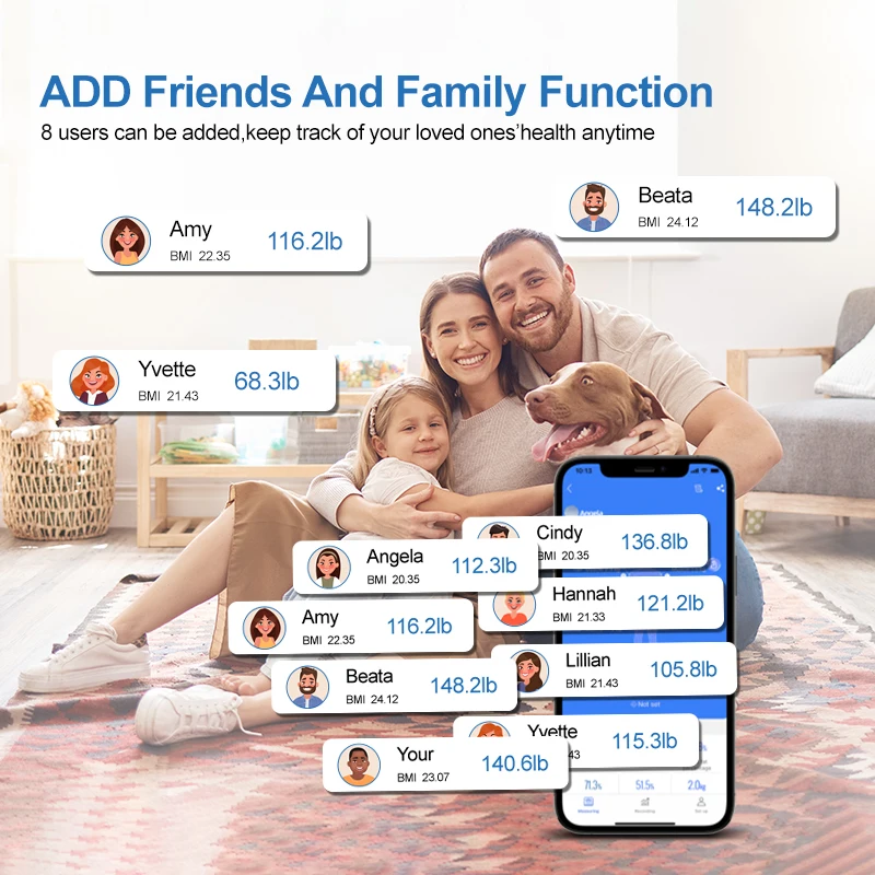 Health Care Products Household Home App Digital Free App Body Fat Balance Smart Bathroom Weight Scale