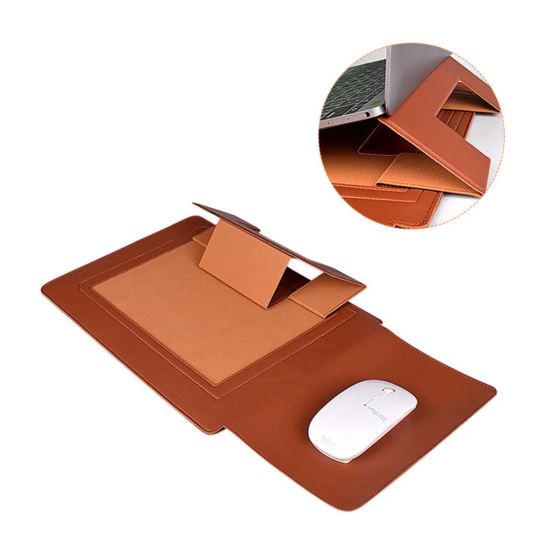 Стильная водонепроницаемая сумка для ноутбука 13, 14, 15 дюймов, сумка из искусственной кожи для путешествий, бизнеса, планшета, ноутбука, чехол, сумка для ноутбука с подставкой