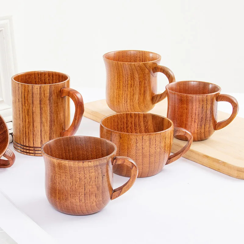 Wholesale Custom logo engraved personalized jujube cup bamboo cup drinking wooden mug natural bamboo tea beer cup