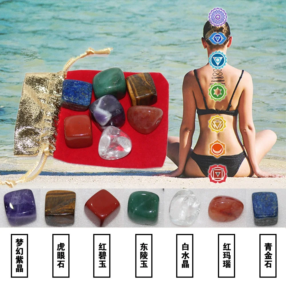 high quality natural tumbled stone chakras stone set healing crystals healing stones