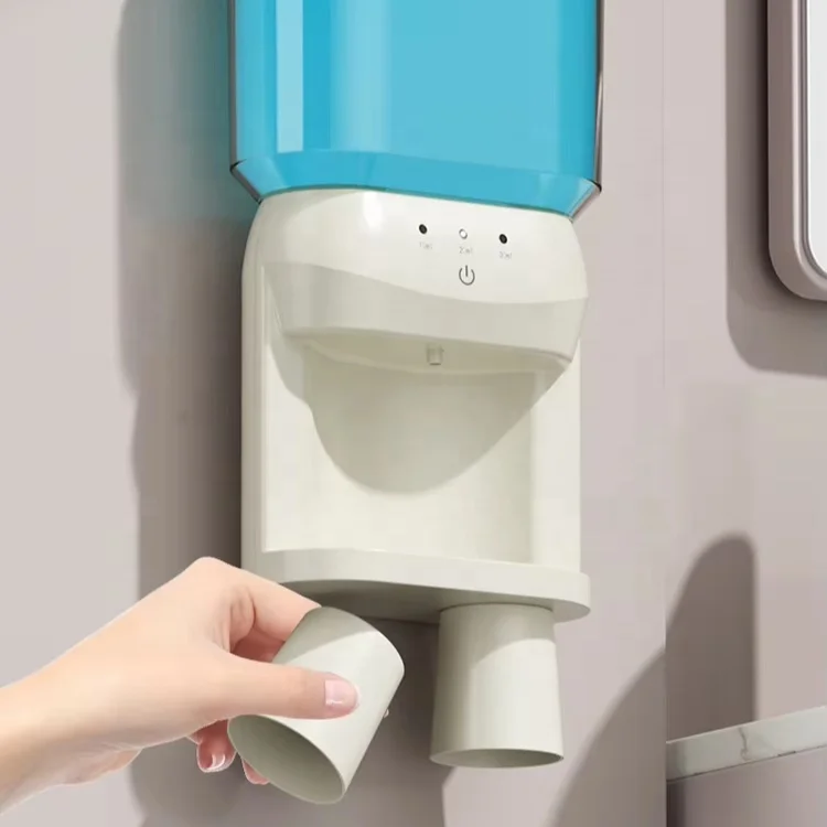 2025 Wall Mounting Automatic Mouthwash Dispenser With Magnetic Sensor Cup 600ML Water Tank for Household
