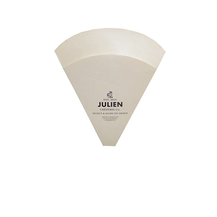 Disposable printed folded cardboard Crepe Perforated Holder custom