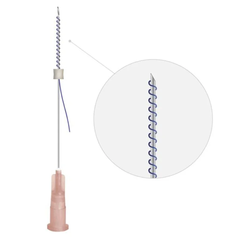 Pdo Thread Lift 27G*25/38/50/60mm Mono Screw Sharp Needle Korean Multiple PDO Screw Thread