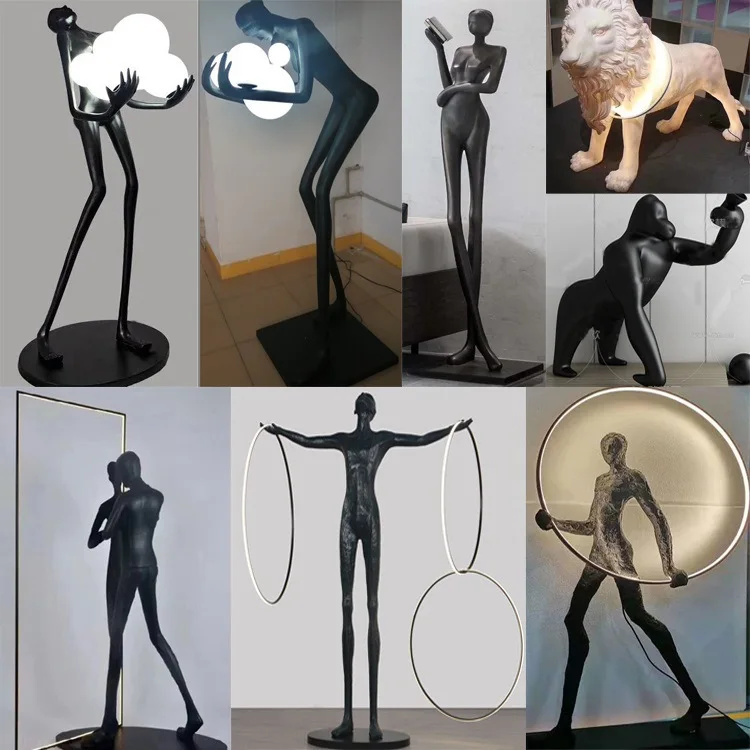 African Black Man Statue /Marble Bust Sculpture Laser tec 30 Rapid Prototyping high quality DNA wicker shape floor lamp