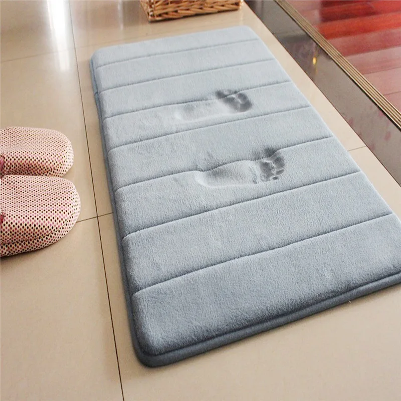 
Amazon Hot Sell Memory Foam Bathroom Mats Anti Slip Rug Floor Door Mat for home 