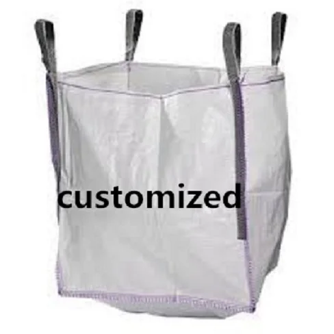 EGP PP HOT sale Made in China tubular waterproof PP woven bags for chemicals High Quality four Loops Big PP big bulk bag 1000kg