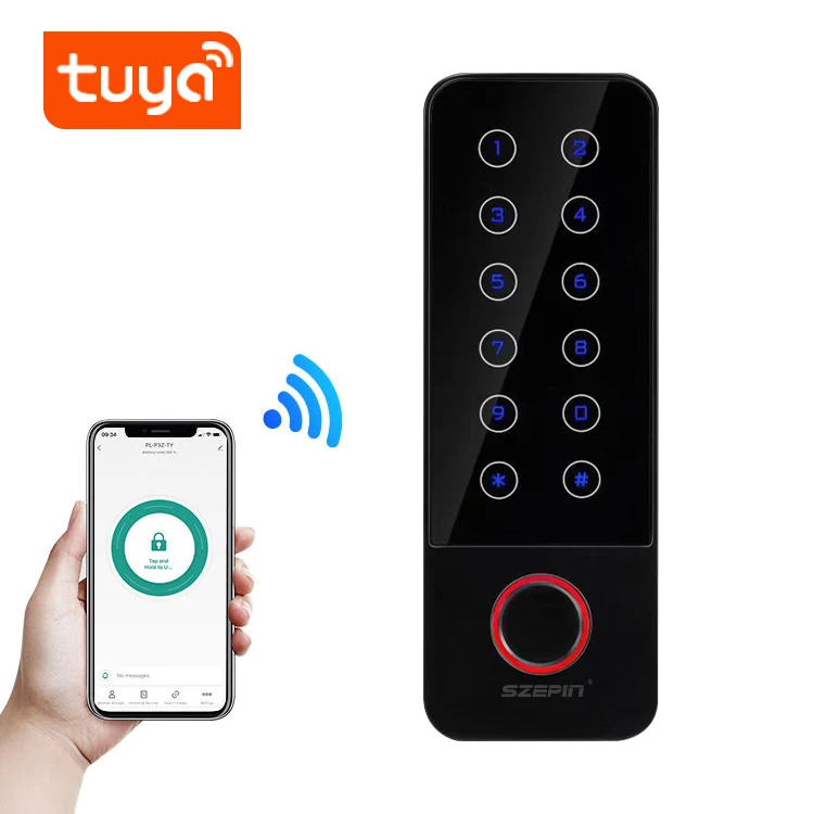 Wifi Tuya Waterproof Door Access Control System Standalone Keypad Rfid Card Fingerprint Mobile Phone Access Controller