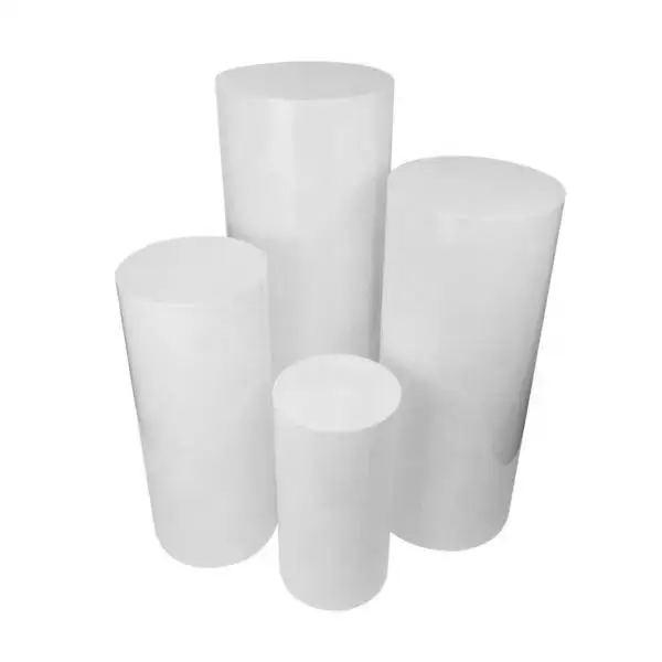 Acrylic Cylinder Pedestals Stand for events square Display Platform White Acrylic Party Round Plinths