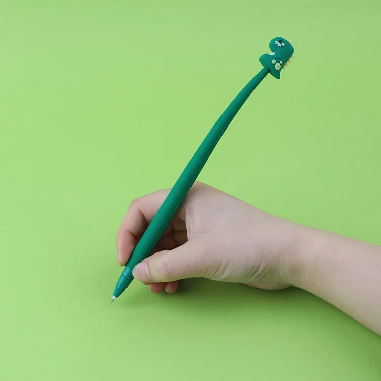 Fashion cute soft silicone egg dragon shaking pen small fresh and cute student writing pen