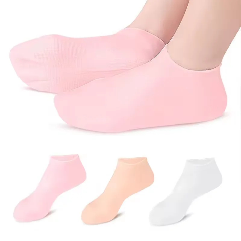 wholesale Silicone sebs exfoliation spa rejuvenation foot protection socks foot skin care elastic moisturizing socks