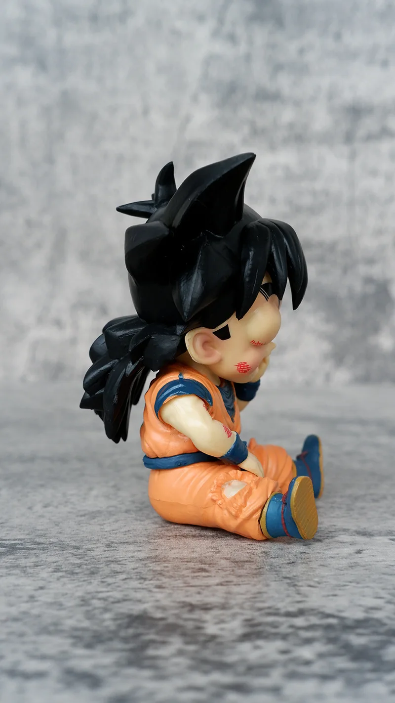 New Arrival 11cm Model Ornaments Gifts Dragon Balls Handicraft Swollen Eye One-eyed Q Version Sitting Gohan Anime Figure