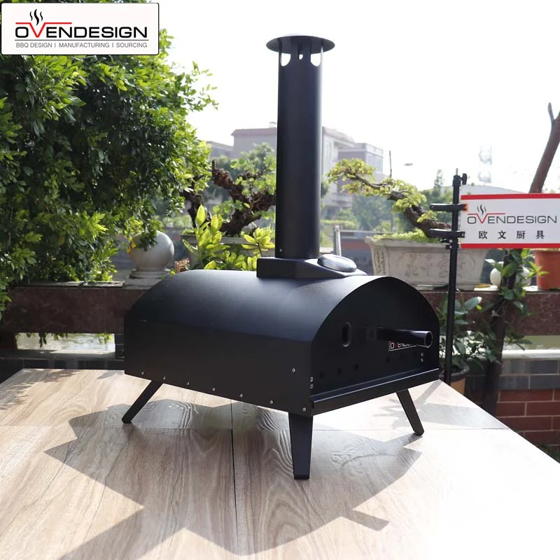 Portable 13 Inches Black Gas Pizza Oven LPG/ Natural Gas Built-in Ovens Major Kitchen Appliances For Outside