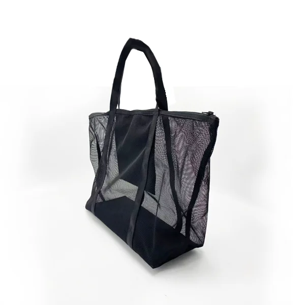 oyhb-381 Customized Fashion Print Large Mesh Tote Bag Personality Hollow Out Grid Beach Bag Nylon Waterproof Beach Bag