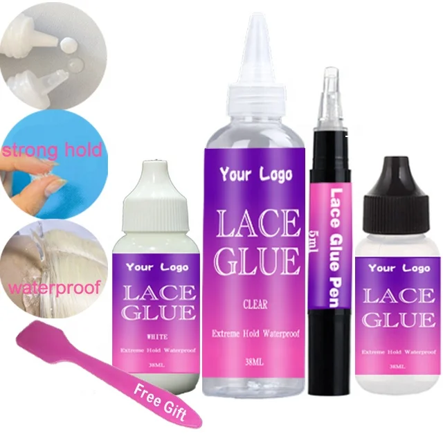 Best glue for lace wigs super strong hold oil resistant hair glue Lace Adhesive Wig Hair Styling Set lace tint mousse
