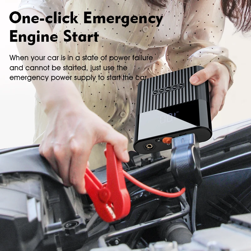 Powerful 1000a car battery jump stater pack multi-function mini jump starter with tire inflator