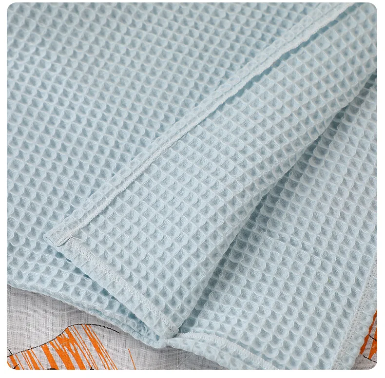 Big Hood Outdoor Change Robe Four Seasons Baby Bath Wearable Towel 100% Waffle Cotton Kids Soft Short Sleeve Beach Poncho Towel