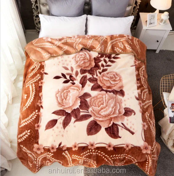 korean  wool mink blankets wholesale  king size Raschel Heavy Thicken soft Blanket For Winter