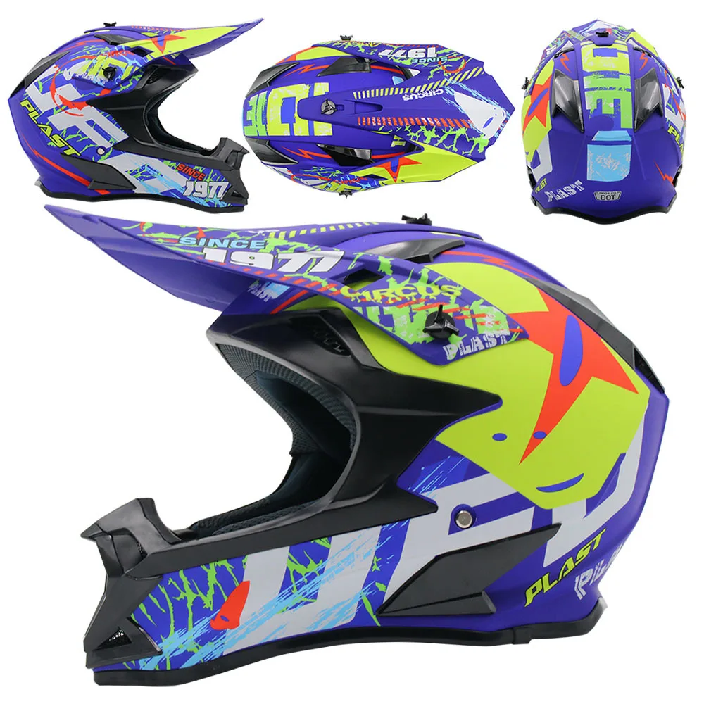 SLKE MX ATV Adults Bike Helmet Off-road Mountain Bicycle Motorcycle Helmet Mtb Unisex Full Face Helmet