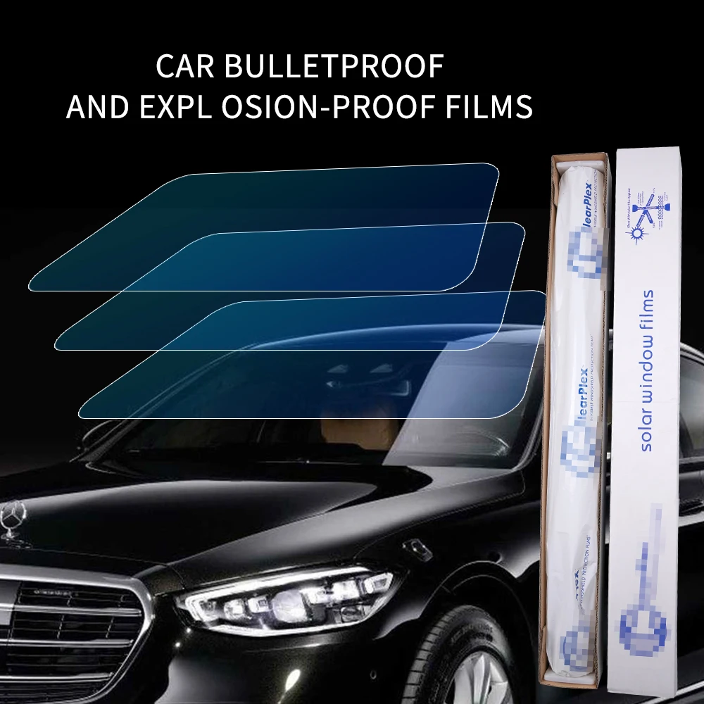 Clearplex 4mil Windshield Protection Film Anti Shatter Glass Safety Security Car Window Glass Armor Film SunTek