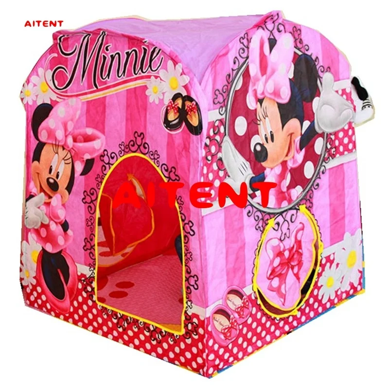 Spring Steel Wire Pop Up Tent Folding Children Kids Play Tent House