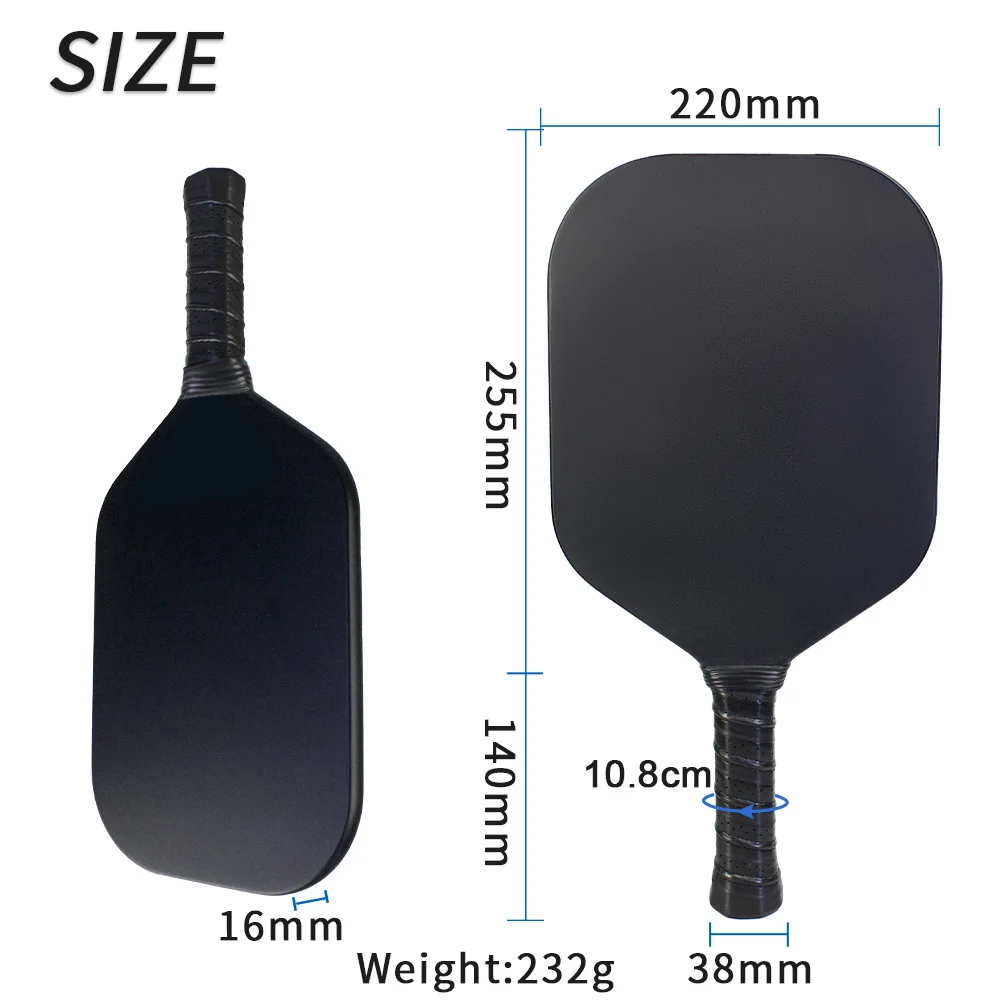 Professional Thermoforming Edgeless Pickleball Paddles Producer 16mm Toray T700 Widened Carbon Fiber Pickleball Paddle