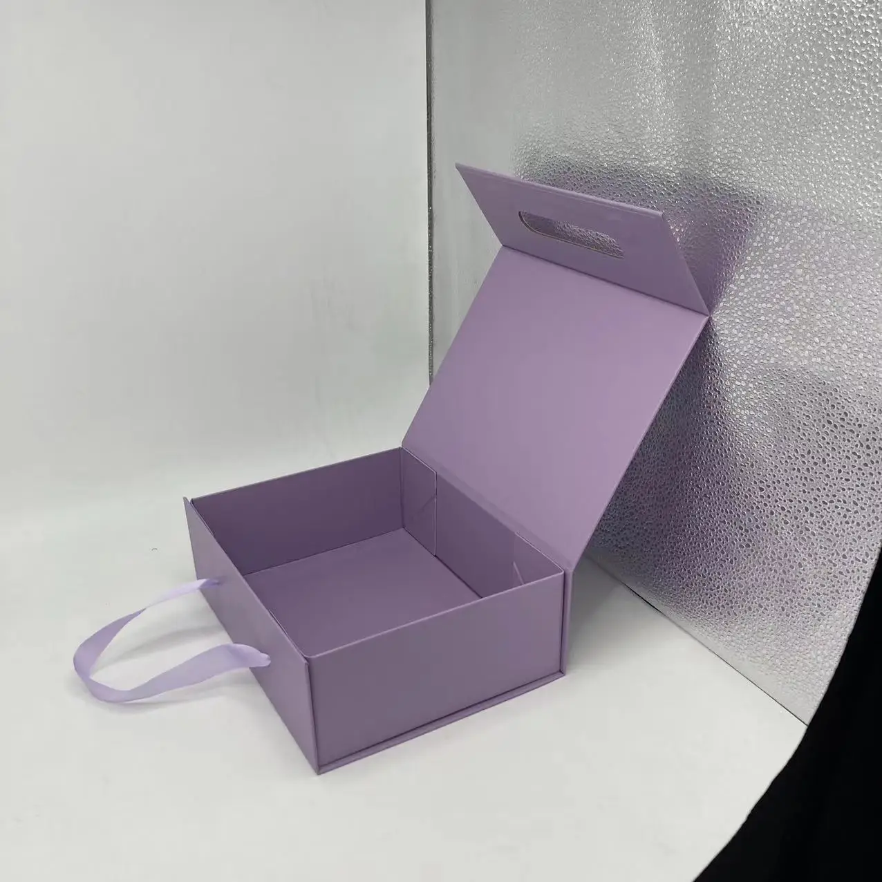 Reasonable price boxes personalised baby clothing sets gift purple cardboard clothing paper boxes packaging