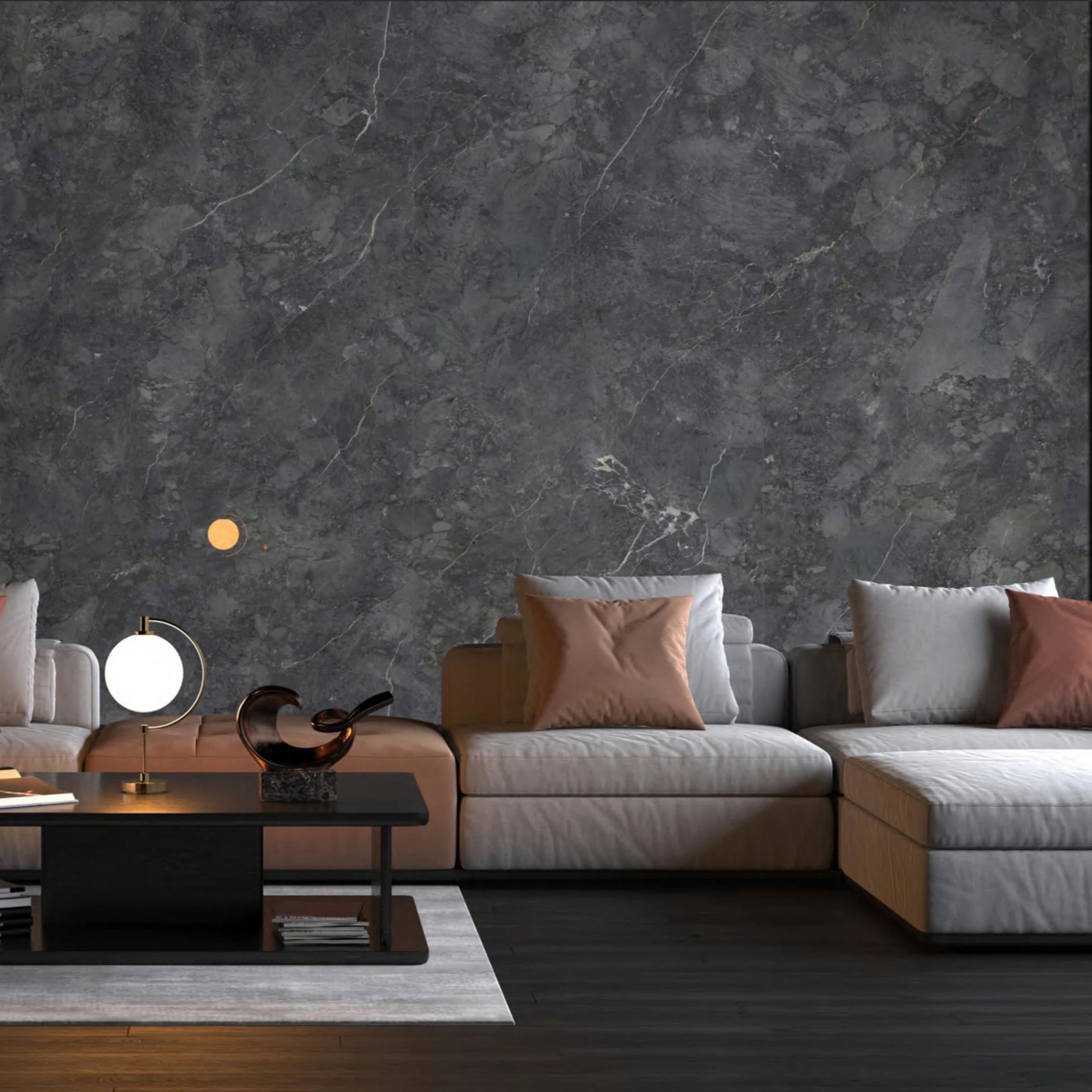 Foshan Large Square Format Porcelain Full Body Slab Sintered Stone 1200x2600MM Glazed Tv Wall Area Big Ceramic Tile