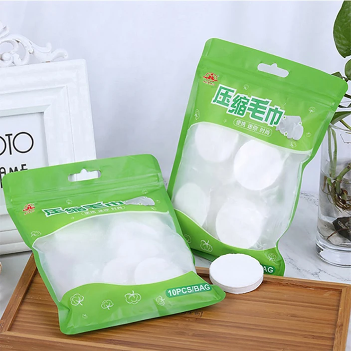 10 pieces eco friendly travel portable expandable beach towel magic tissue disposable mini cleaner dry compressed towel