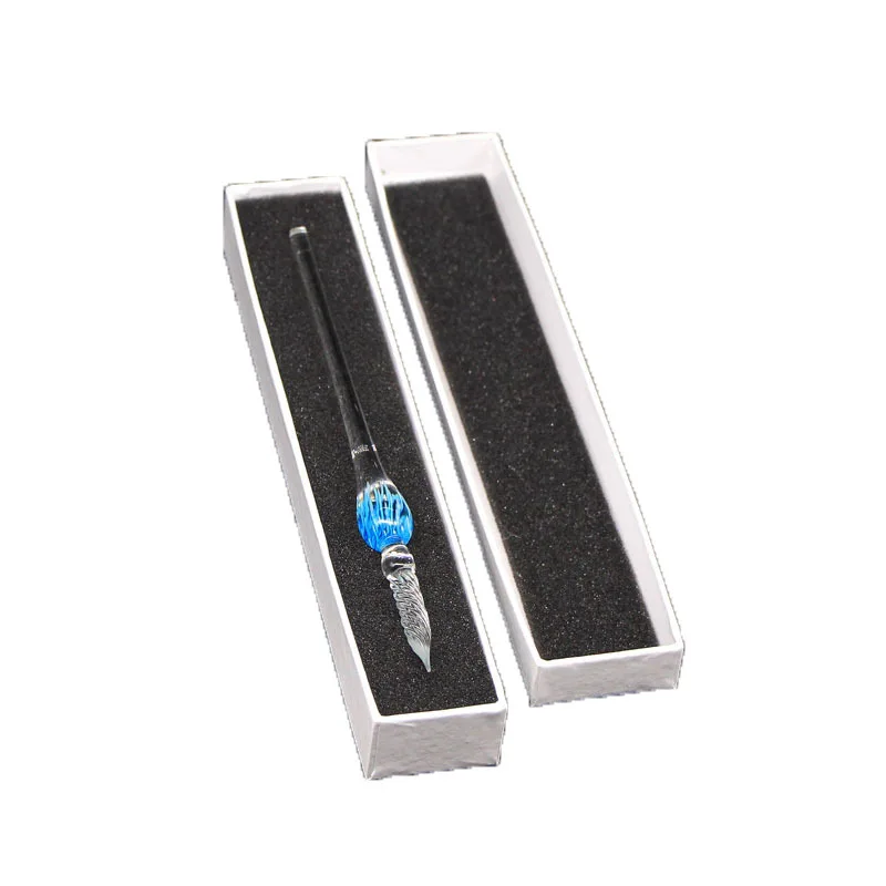 Calligraphy Writing Tools Empty Fountain Ink Pen Kits Creative DIY Liquid Flower Transparent Glass Dip Pen