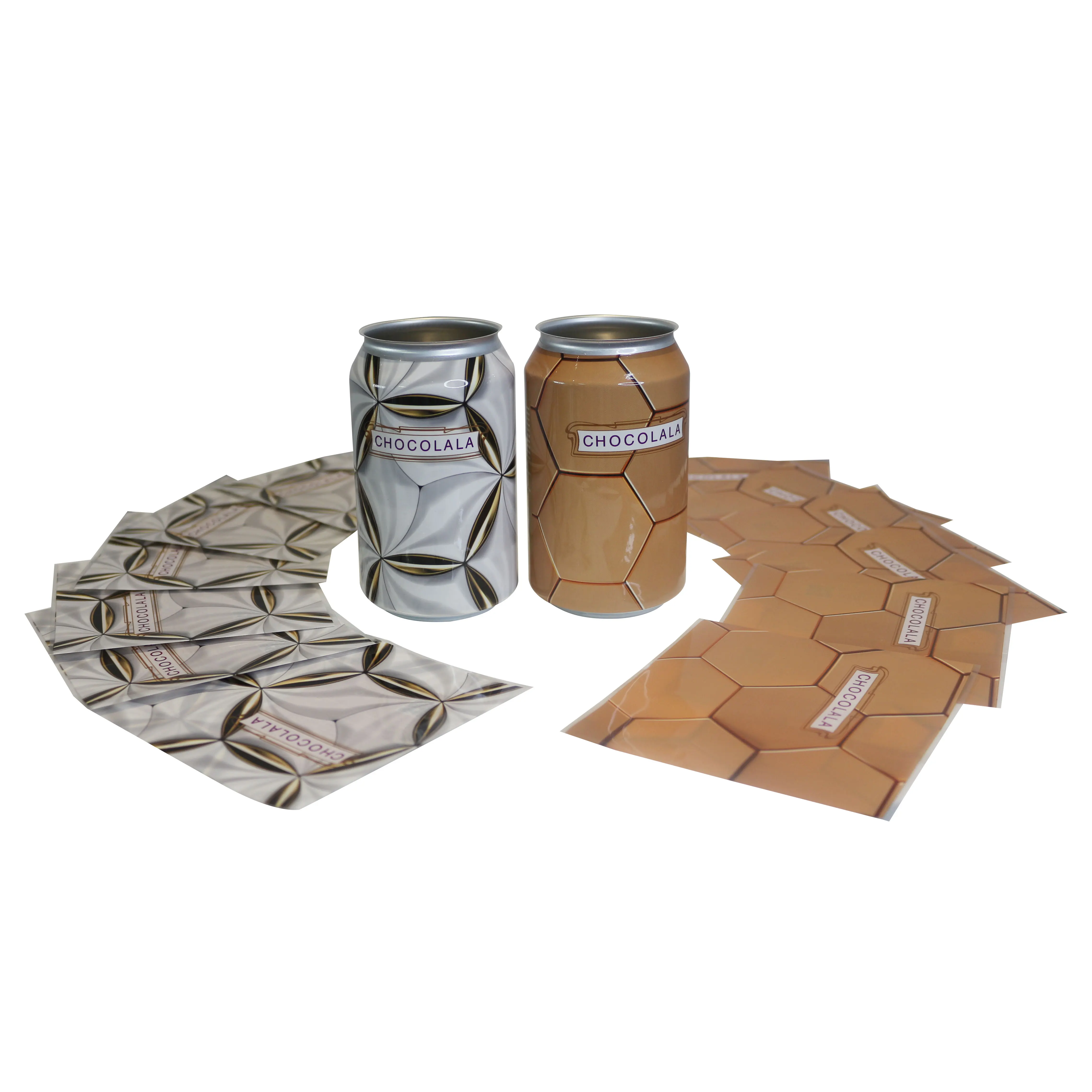 Customized PVC plastic custom shrink sleeve label wrap film for beverage bottles