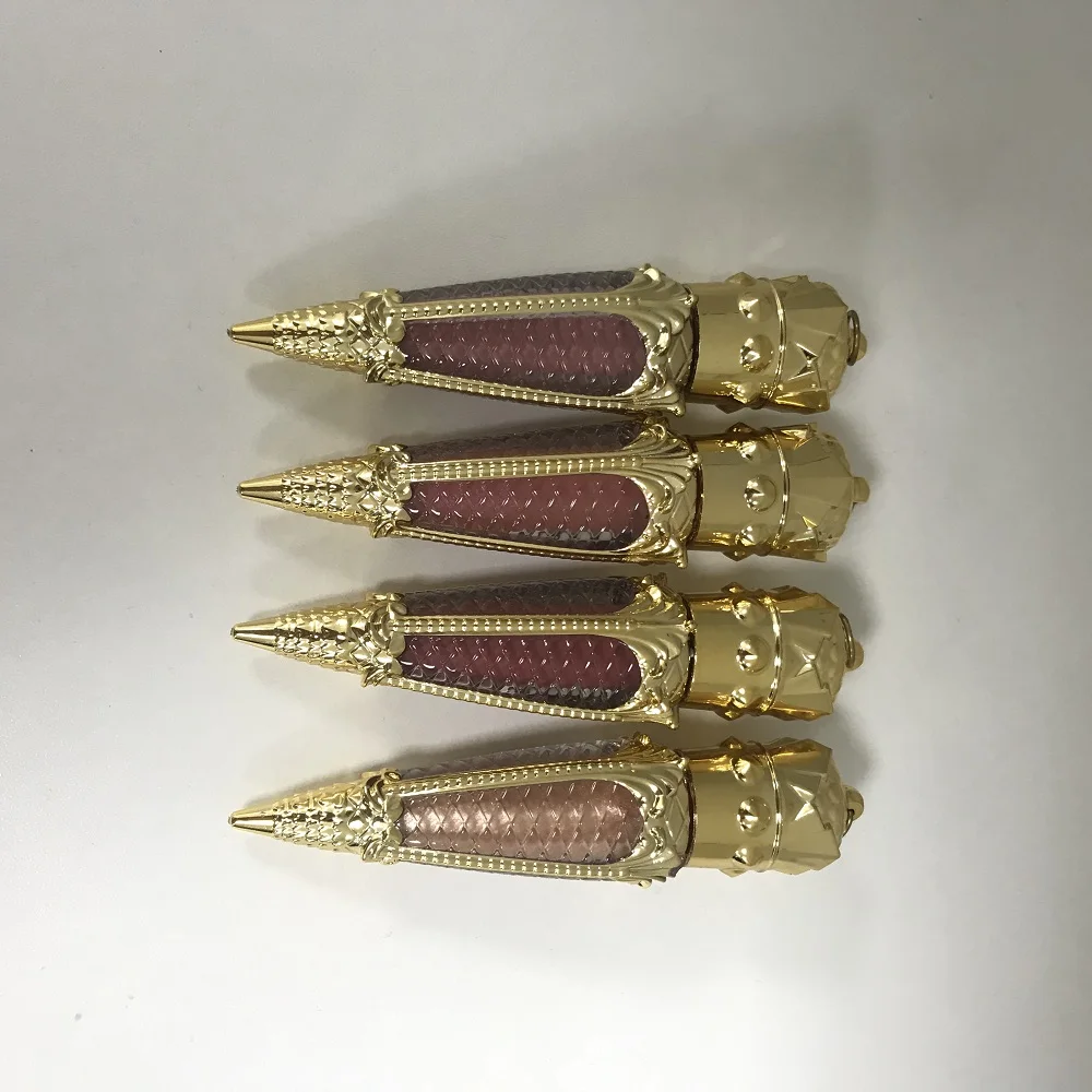 
hot sale high quality gold crown vegan cosmetics lip gloss custom liquid lipstick 