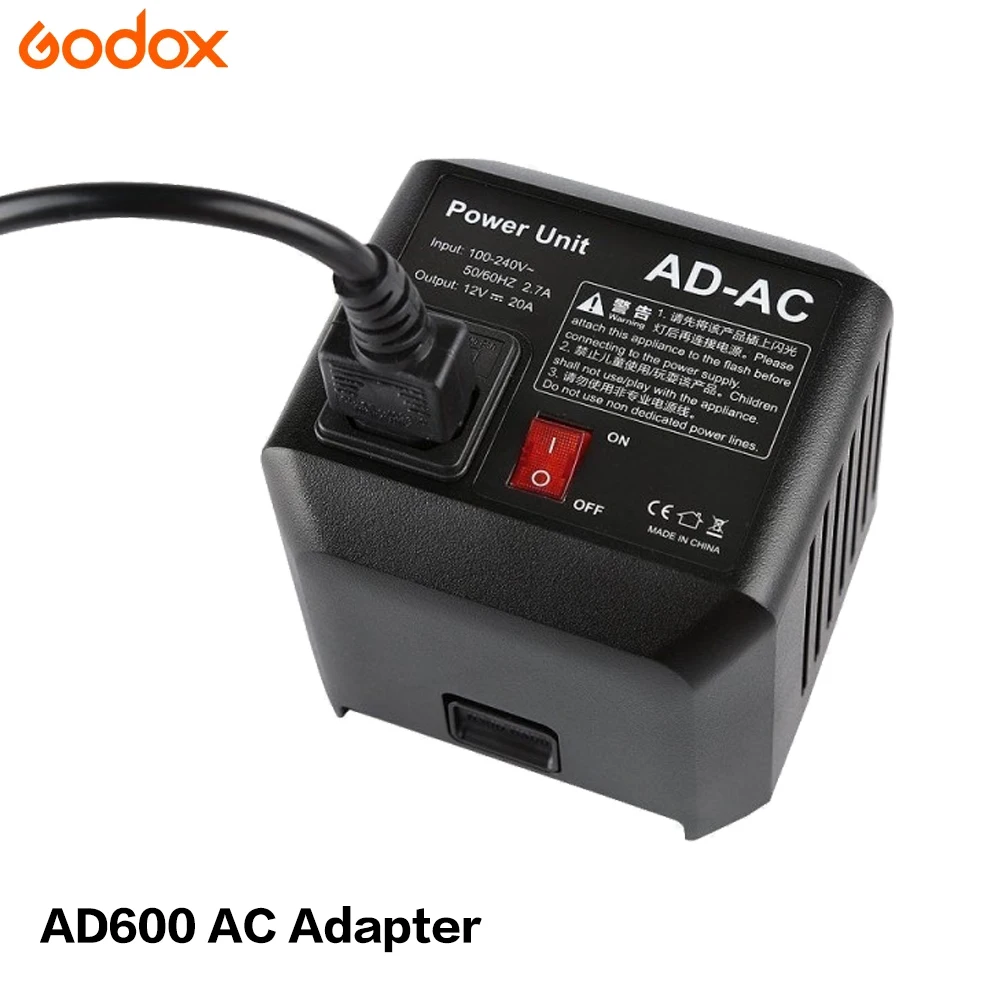Godox Studio Accessories AD-AC AC Power Unit Source Adapter With Cable For Ad600bm Ad600 Slb60w Photo Studio Kits