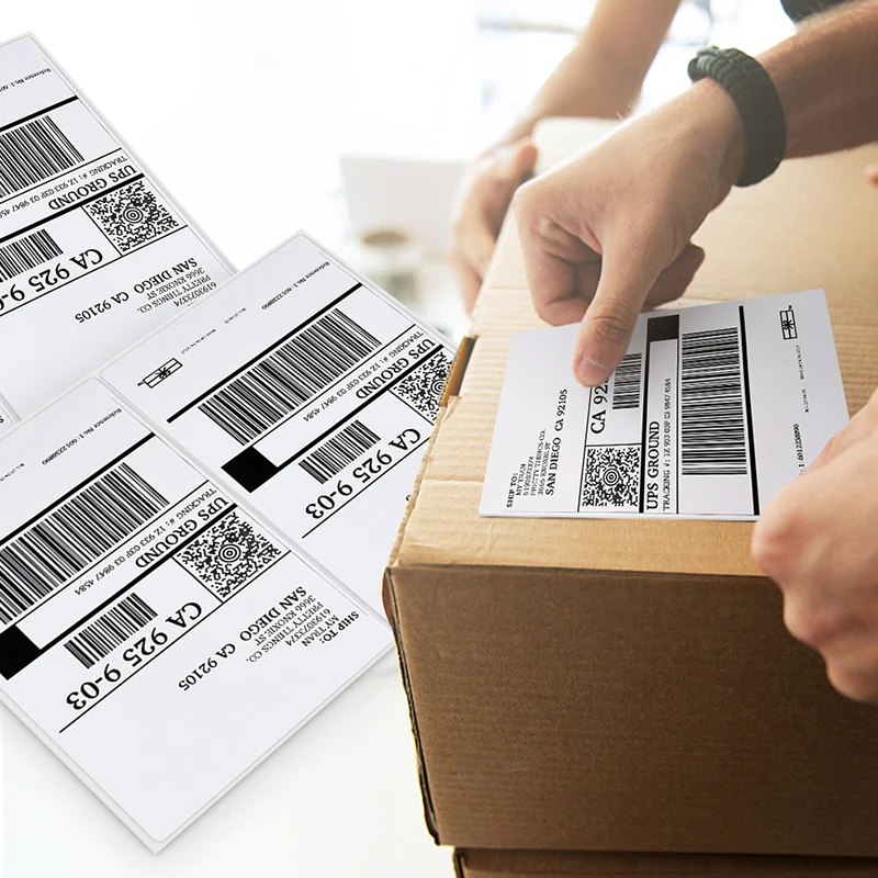 Custom Color Thermal Packaging Film Label sheets Waterproof Printing Barcode Sticker A4 Letter Size Woodfree material