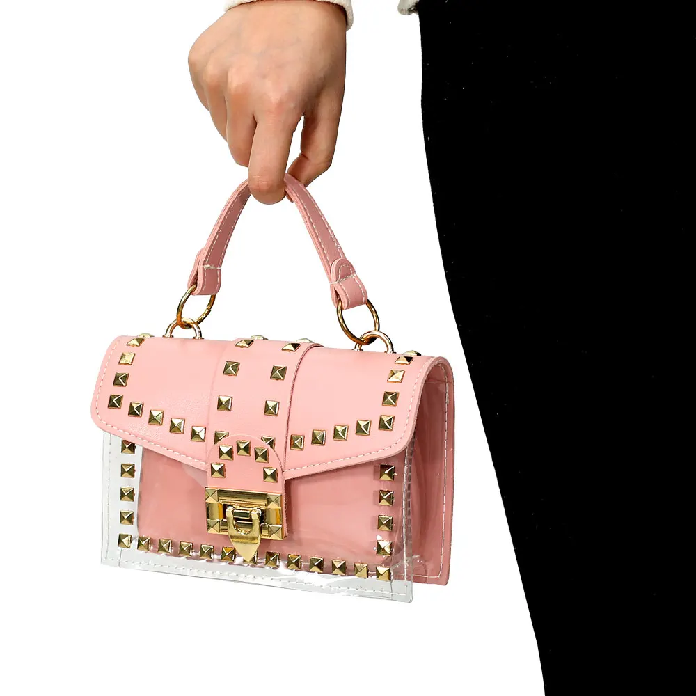 Spring Summer Fashion Transparent Shoulder Handbag PVC Clear Leather Jelly Bags Women Hand Bags Crossbody Bags Luxury Handbags