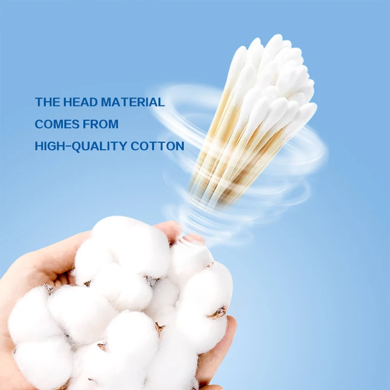 White 15cm 50 Pieces Per Bag Medical Giant Cotton Swabs for Disinfection High-quality 100% Cotton+100% Wooden Smooth and Tough