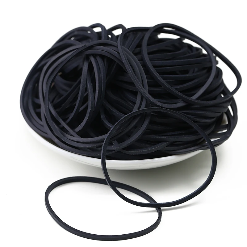 Factory Directly Sale Anti-aging Rubberband Manufacture Diameter 1.5cm Elastic Black Rubber Bands for Agriculture Office Money