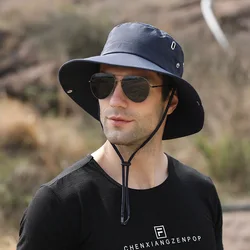 New arrival Outdoor UV Protection Sun Hats Couples Light String Bucket Fishing Bucket Hat