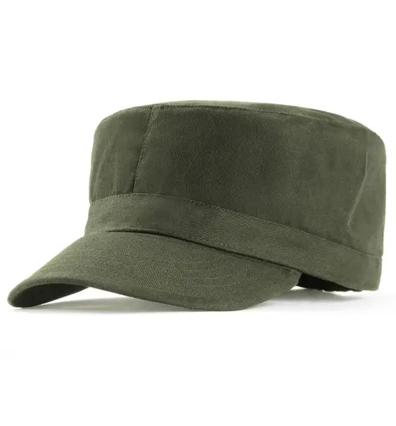 Custom Fashion Unisex Flat Roof Hat Cadet Patrol Bush Hat Baseball Field Cap Wholesale