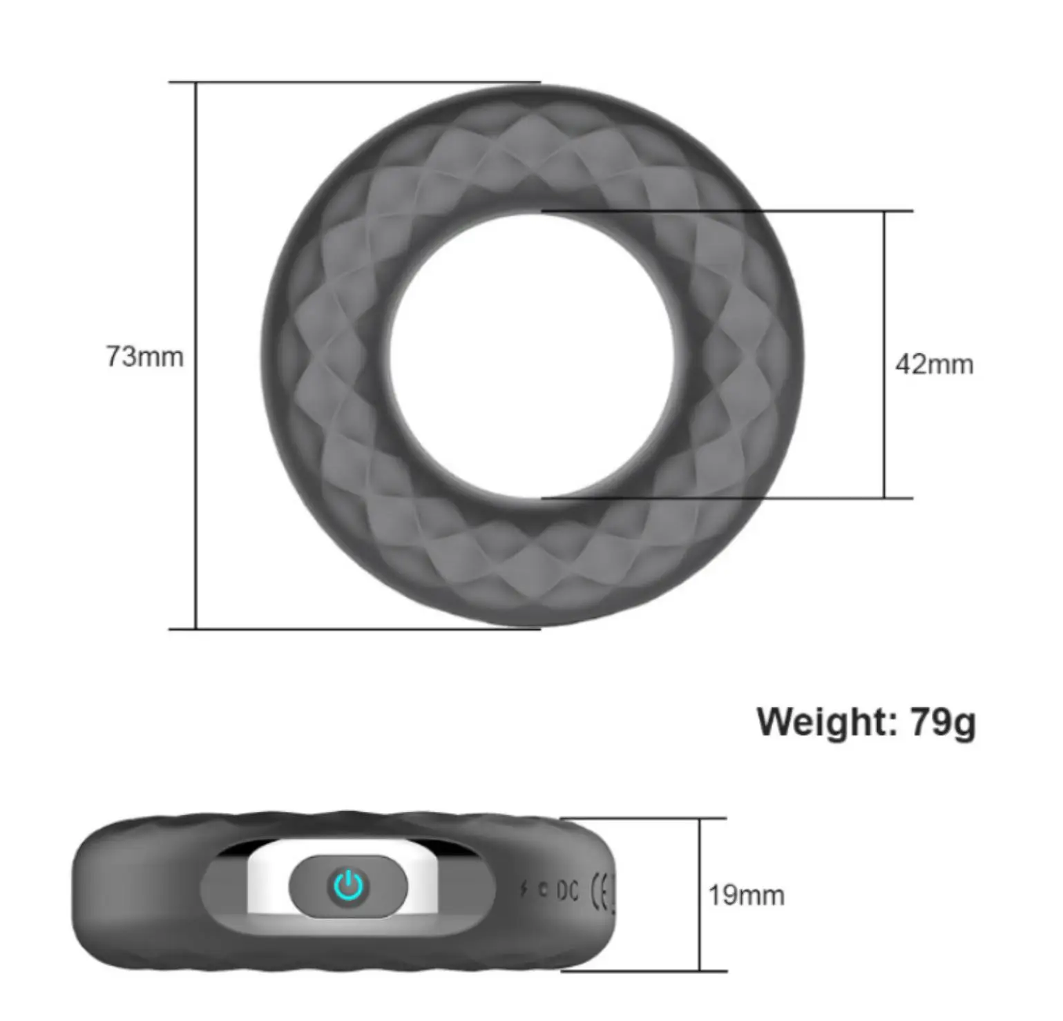 China factory price 10 speeds Silicone Vibration Lock Fine Ring Male Time Delay Masturbation penile ring Sex toy for Man