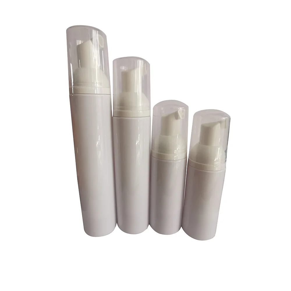 Stock 50ML White Plastic Foam Pump Bottle PET Foaming Soap Dispenser Bottle