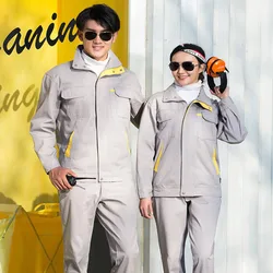 Autumn young men and women simple fashion workers workshop work suit uniform